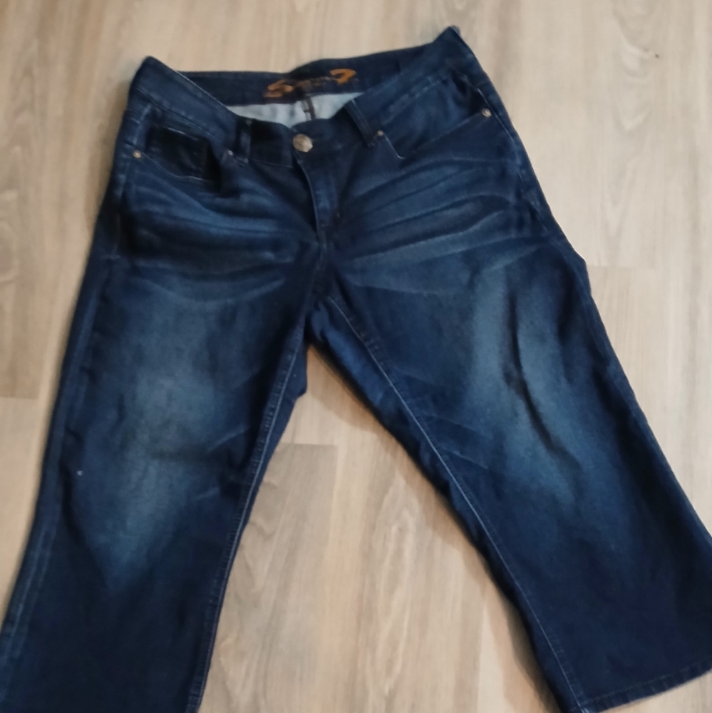 Seven 7 LUXE CROP SIZE 14 Deep Indigo Denim